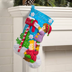 DIY Bucilla Dear Santa Mailbox Christmas Felt Stocking Kit 89583E