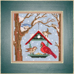 DIY Mill Hill Bird Feeder Cardinal Christmas Counted Cross Stitch Kit