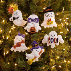 DIY Bucilla Boo Buddies Ghost Halloween Felt Ornament Kit 89714