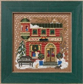 DIY Mill Hill Book Seller Christmas House Counted Cross Stitch Kit