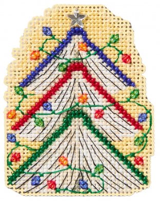 DIY Mill Hill Book Tree Christmas Counted Cross Stitch Magnet Kit