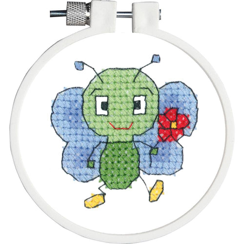 DIY Janlynn Bug & Flower Kids Beginner Stamped Cross Stitch Kit