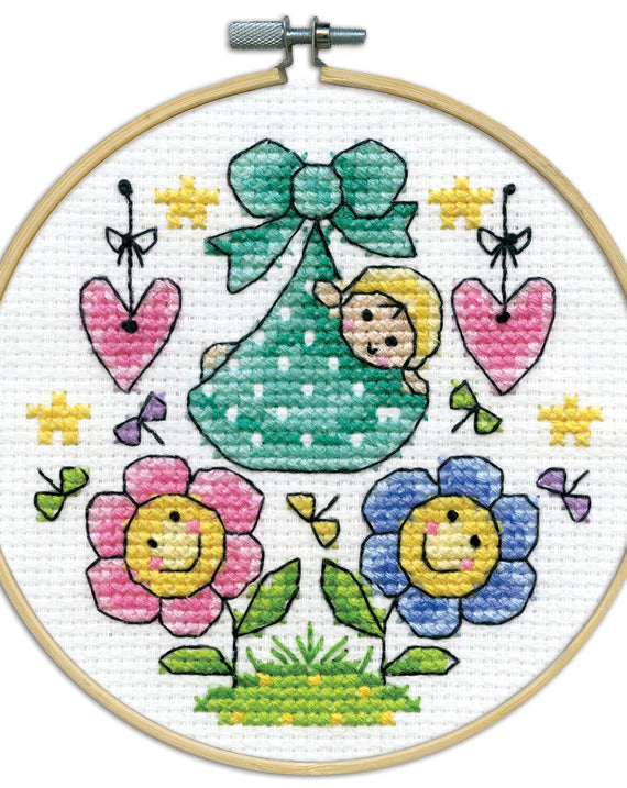 DIY Design Works Bundle of Joy Baby Counted Cross Stitch Kit