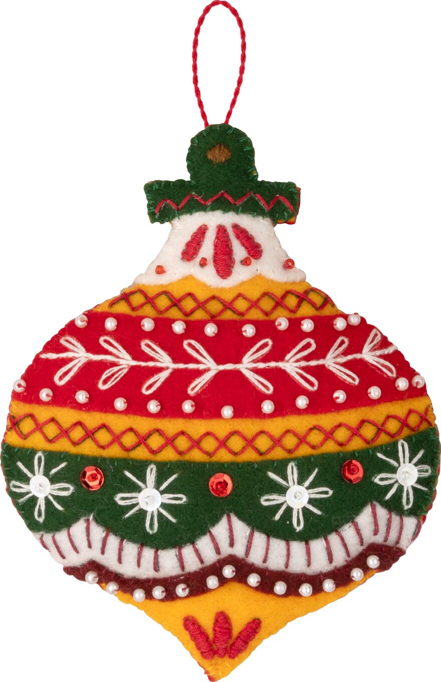 DIY Bucilla Santas Nordic Set Designs Christmas Felt Ornament Kit