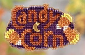 DIY Mill Hill Candy Corn Halloween Counted Cross Stitch Magnet Kit