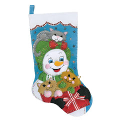 DIY Design Works Cat Crazy Christmas Holiday Felt Stocking Kit 6820