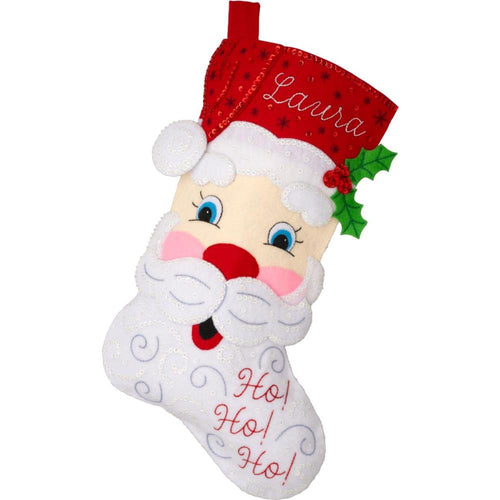 Santa's Peppermint Express Bucilla Felt Stocking Kit