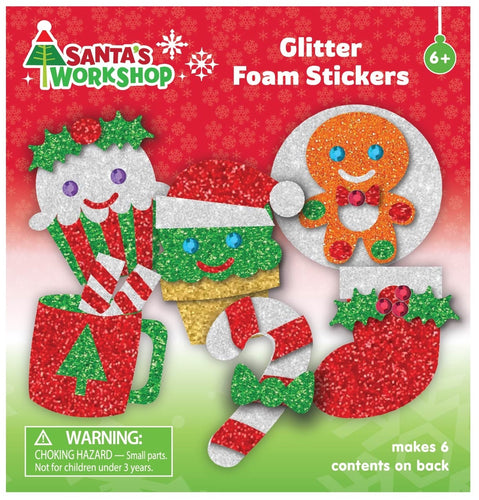 DIY Christmas Sweets Foam Glitter Stickers Kit Kids Craft