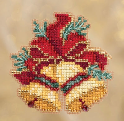 DIY Mill Hill Christmas Bells Counted Cross Stitch Magnet Kit
