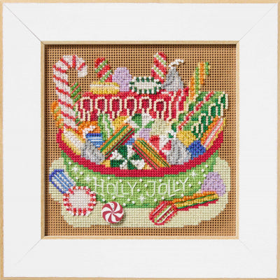 DIY Mill Hill Christmas Candy Dish Counted Cross Stitch Kit