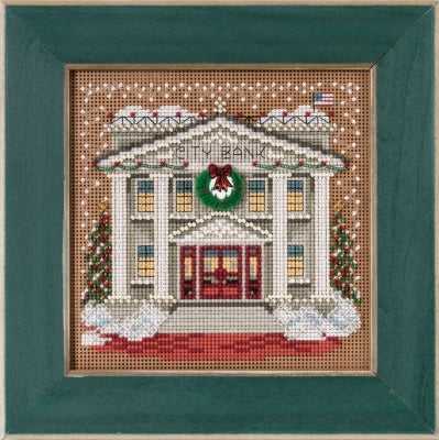 DIY Mill Hill City Bank Christmas Bead Counted Cross Stitch Kit