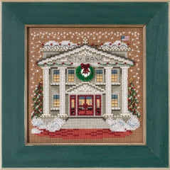 DIY Mill Hill City Bank Christmas Bead Counted Cross Stitch Kit