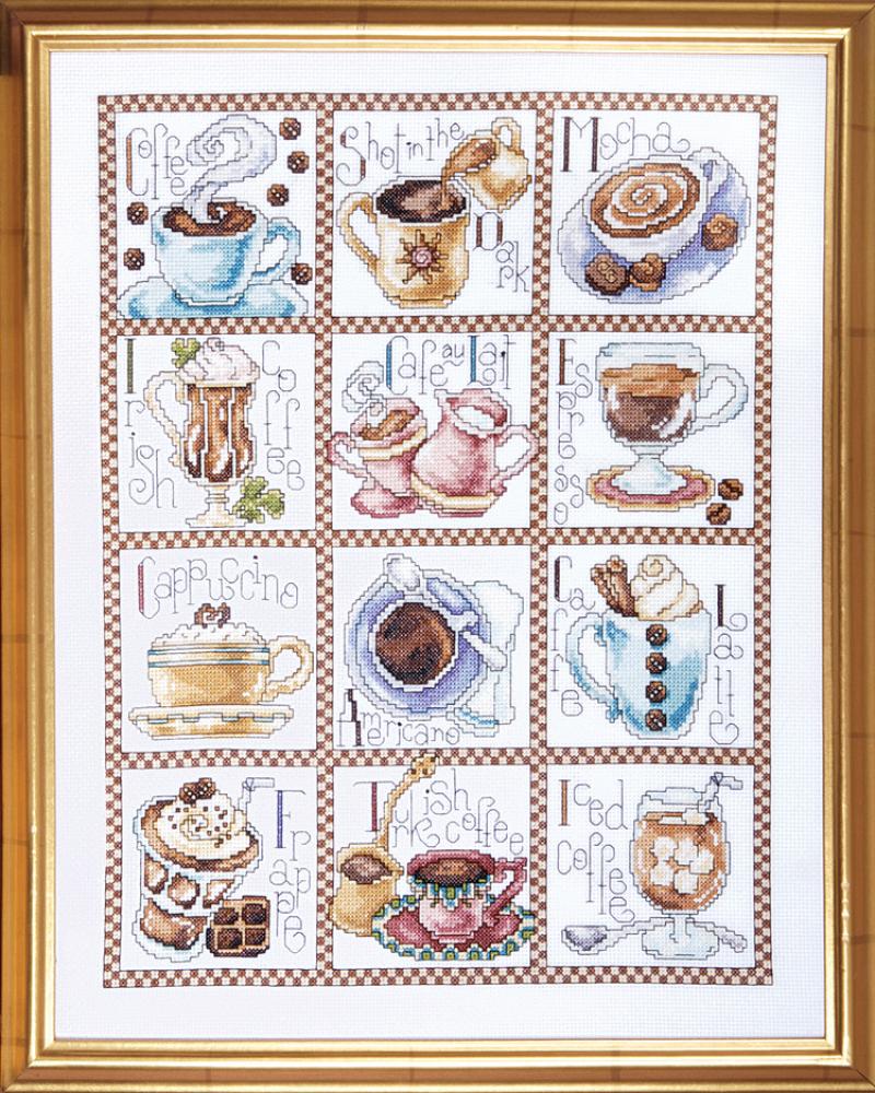DIY Design Works Coffee Break Counted Cross Stitch Kit 12x14