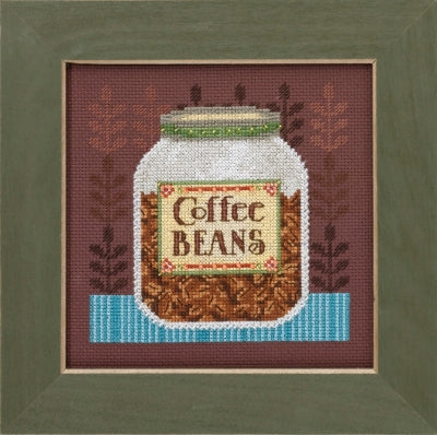 DIY Mill Hill Coffee Beans Jar Counted Cross Stitch Kit