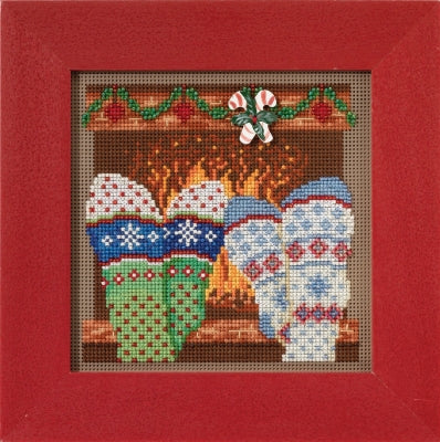 DIY Mill Hill Cozy Feet Christmas Socks Counted Cross Stitch Kit