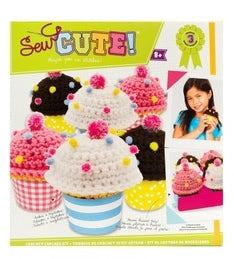 DIY Sew Cute Cupcakes Kids Advanced Crochet Kit School Craft Project