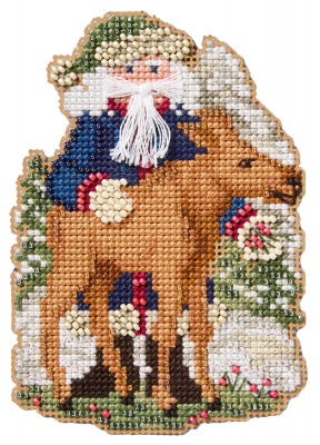DIY Mill Hill Denali Santa Beaded Christmas Counted Cross Stitch Ornament Kit