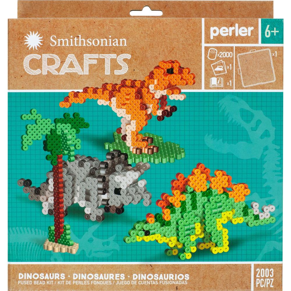 DIY Perler Dinosaurs 3D Kids Fused Bead Craft Kit