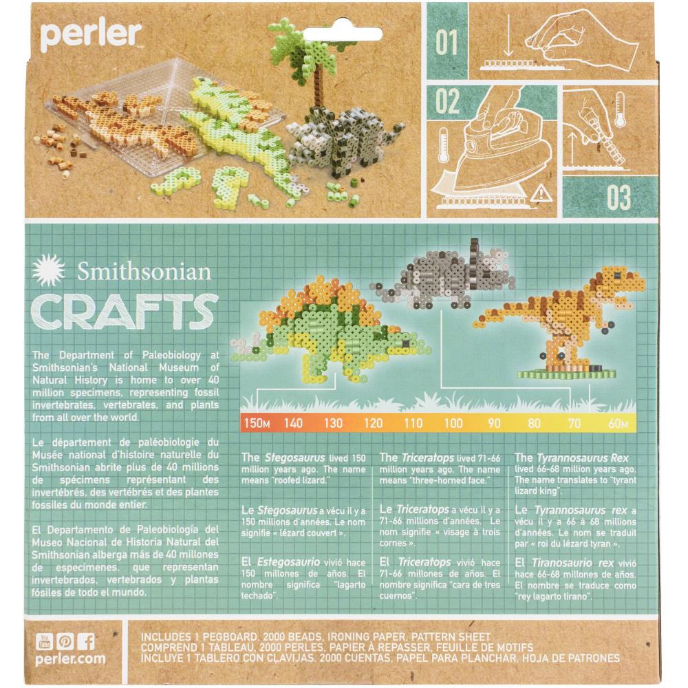DIY Perler Dinosaurs 3D Kids Fused Bead Craft Kit