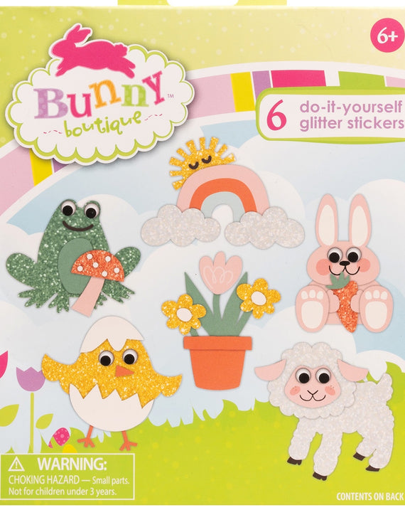 DIY Easter Animals Foam Glitter Stickers Kit Kids Craft