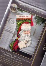Load image into Gallery viewer, DMG DIY Dimension Secret Santa Counted Cross Stitch Stocking Kit 08938