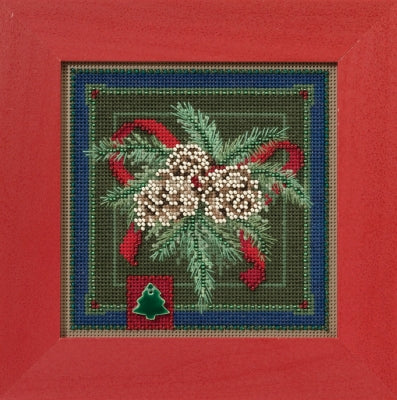 DIY Mill Hill Festive Pine Christmas Counted Cross Stitch Kit