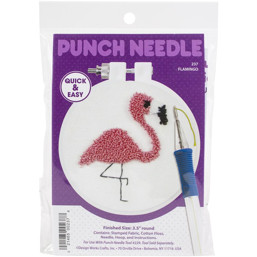 DIY Design Works Flamingo Punch Needle Craft Kit 237