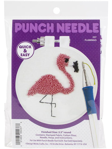 DIY Design Works Flamingo Punch Needle Craft Kit 237