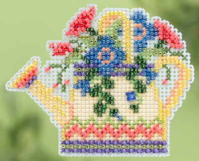 DIY Mill Hill Floral Watering Can Spring Counted Cross Stitch Magnet Kit