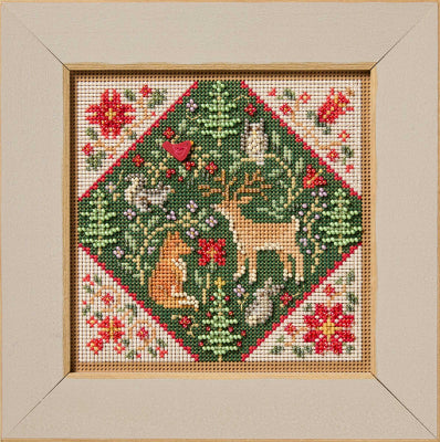 DIY Mill Hill Forest Folk Art Woodland Christmas Counted Cross Stitch Kit