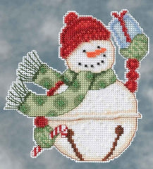 DIY Mill Hill Freezy Bell Snowman Christmas Counted Cross Stitch Kit