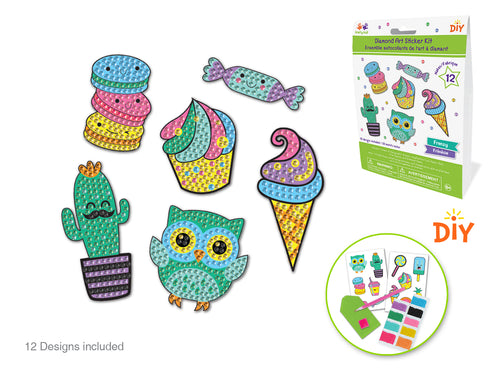 DIY Krafty Kids Frenzy Candy Diamond Art Sticker Facet Bead Craft Kit