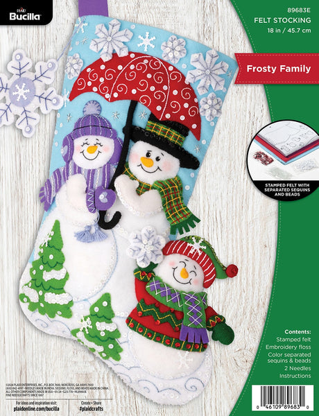 New Sealed DIY Bucilla Snowman Christmas Needlepoint Stocking Kit 60546 S1 store