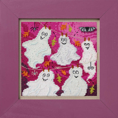 DIY Mill Hill Ghost Line Halloween Counted Cross Stitch Kit