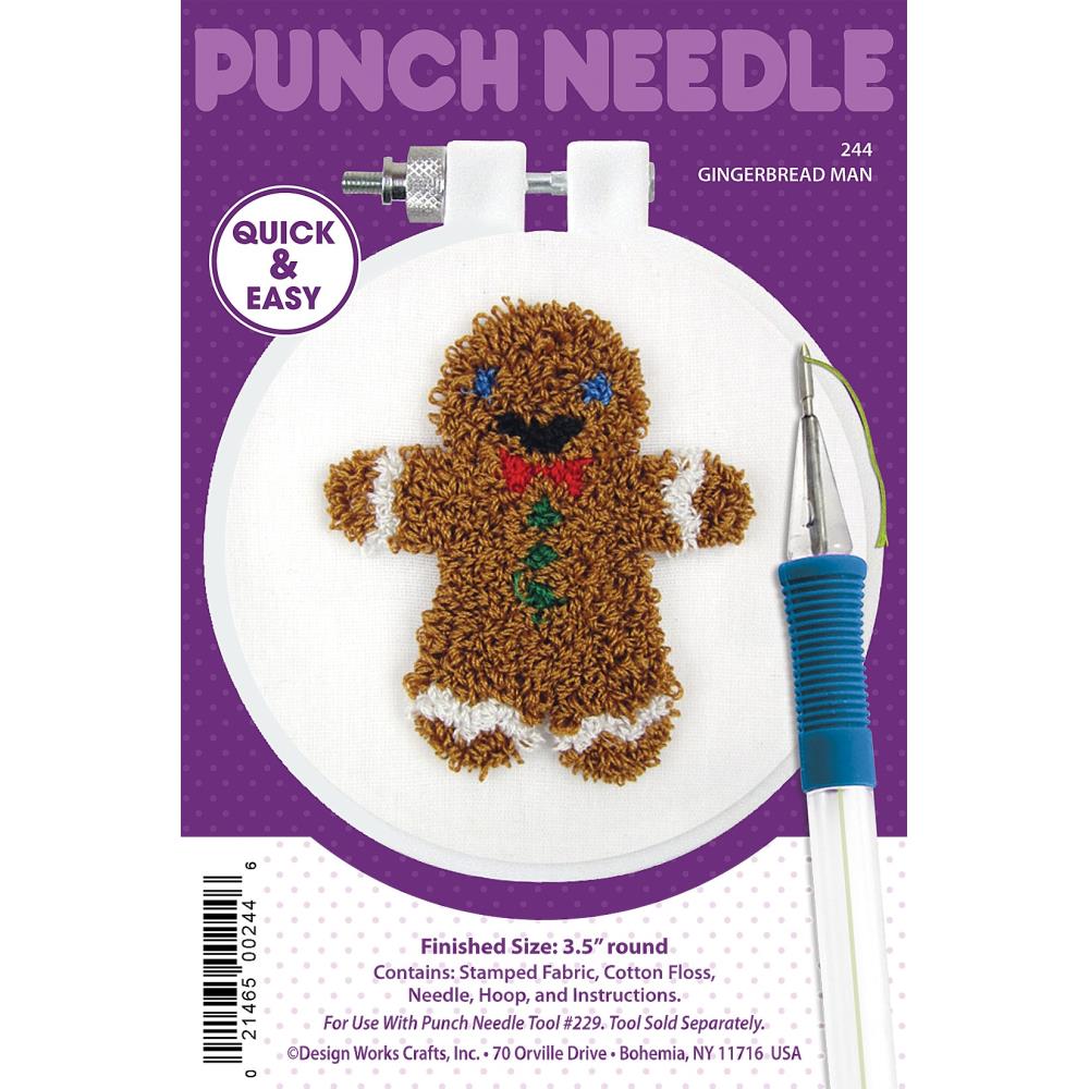 DIY Design Works Gingerbread Man Punch Needle Craft Kit
