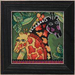 DIY Mill Hill Giraffe Zoo Jungle Counted Cross Stitch Kit