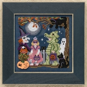 DIY Mill Hill Halloween Night Trick or Treat Counted Cross Stitch Kit
