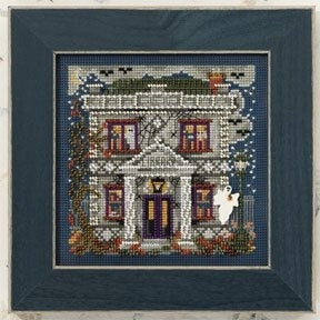 DIY Mill Hill Haunted Library Halloween Beaded Cross Stitch Picture Kit