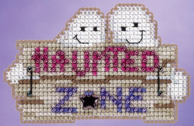 DIY Mill Hill Haunted Zone Halloween Counted Cross Stitch Magnet Kit