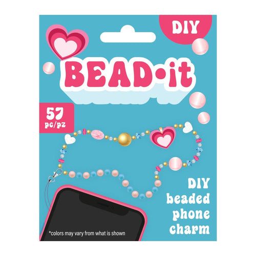 DIY Heart Bead It Phone Charm or Bracelet Kit Kids Craft Gift