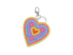 DIY Krafty Kids Heart Diamond Art Keychain Facet Bead Craft Kit