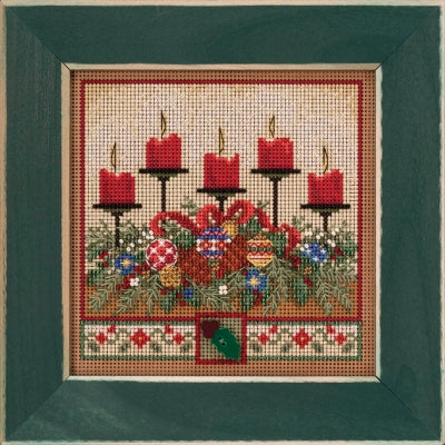 DIY Mill Hill Holiday Glow Candles Christmas Counted Cross Stitch Kit