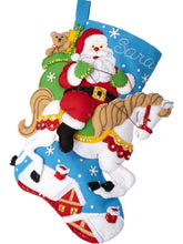 Load image into Gallery viewer, DIY Bucilla Holiday Horse Ride Christmas Felt Stocking Kit 89589E