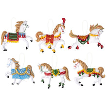 Load image into Gallery viewer, DIY Bucilla Holiday Horses Christmas Felt Ornament Kit 89638E