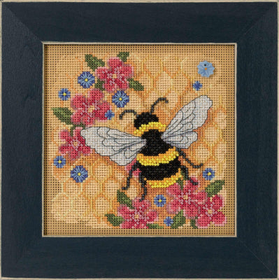 DIY Mill Hill Honey Bee Spring Bead Counted Cross Stitch Picture Kit