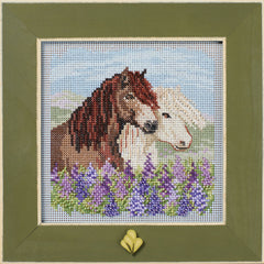 DIY Mill Hill Icelandic Horses Counted Cross Stitch Kit