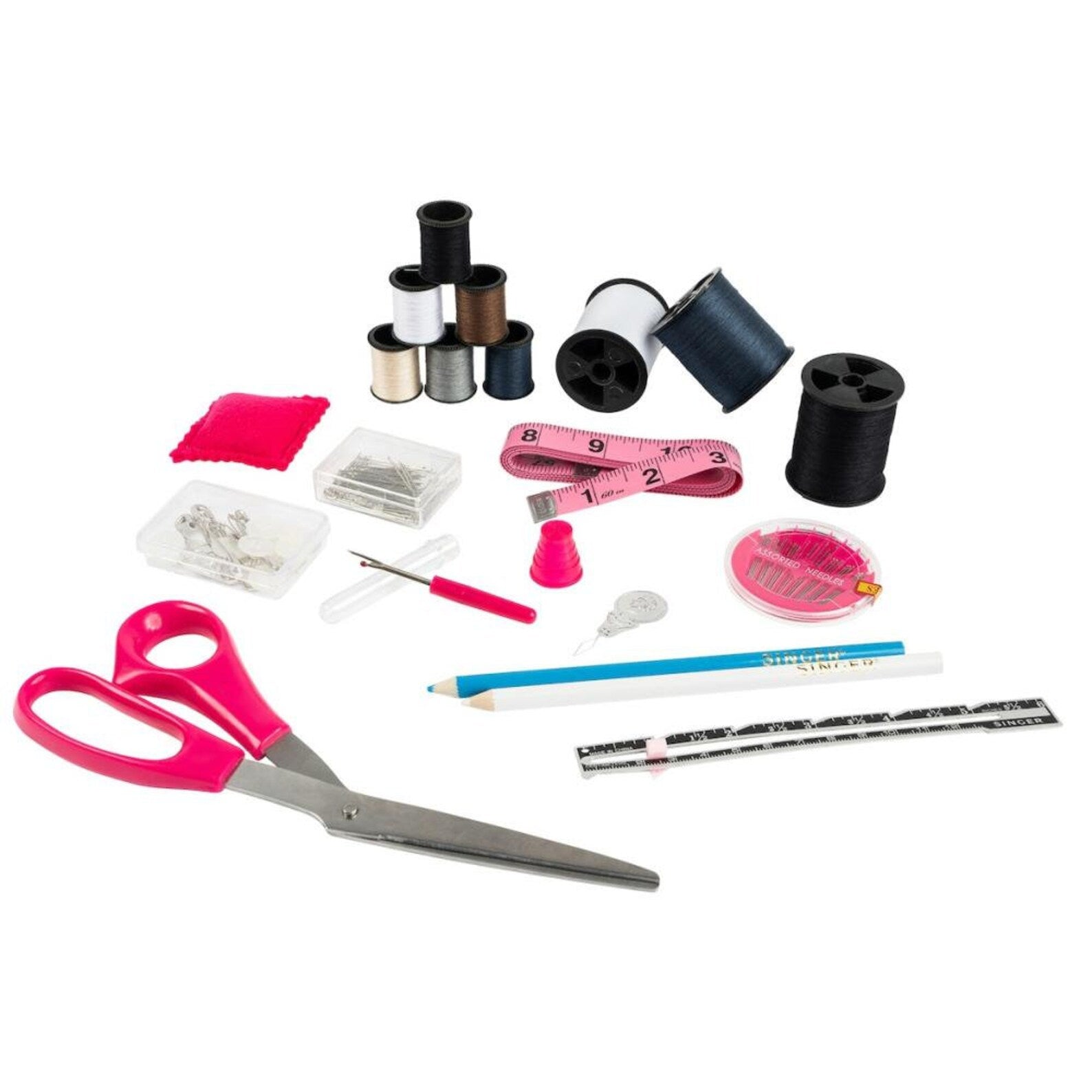 Singer Sewers Companion 174 piece Pink Sewing Box Organizer Kit Gift