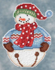 DIY Mill Hill Jingle Bell Snowman Christmas Counted Cross Stitch Kit