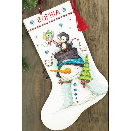 DIY Dimensions Skating Christmas Counted Cross Stitch Stocking Kit 09602 