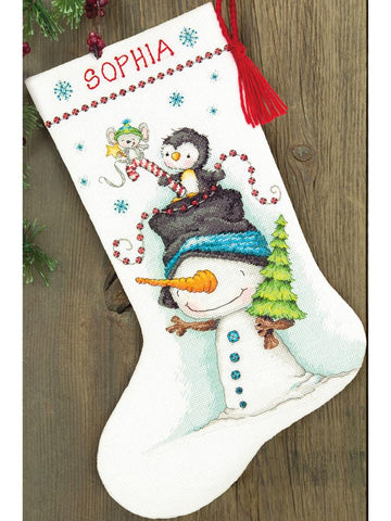 DIY Dimensions Jolly Trio Christmas Counted Cross Stitch Stocking Kit